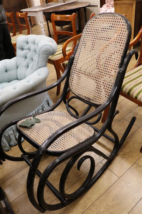 A Bentwood rocking chair